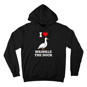 Funny Cute I Love Heart Wrinkle The Duck Hoodie