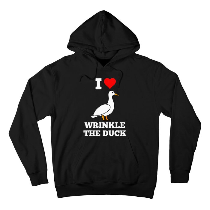 Funny Cute I Love Heart Wrinkle The Duck Hoodie