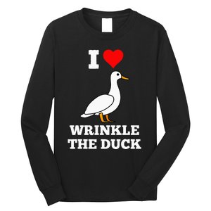 Funny Cute I Love Heart Wrinkle The Duck Long Sleeve Shirt