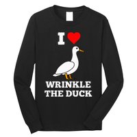 Funny Cute I Love Heart Wrinkle The Duck Long Sleeve Shirt