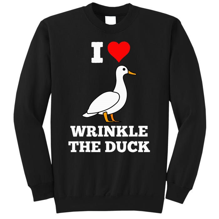 Funny Cute I Love Heart Wrinkle The Duck Sweatshirt