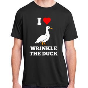 Funny Cute I Love Heart Wrinkle The Duck Adult ChromaSoft Performance T-Shirt