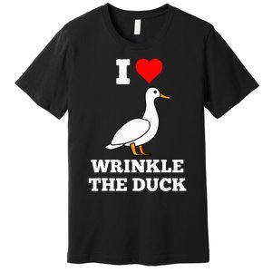 Funny Cute I Love Heart Wrinkle The Duck Premium T-Shirt