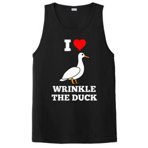 Funny Cute I Love Heart Wrinkle The Duck PosiCharge Competitor Tank