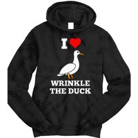 Funny Cute I Love Heart Wrinkle The Duck Tie Dye Hoodie