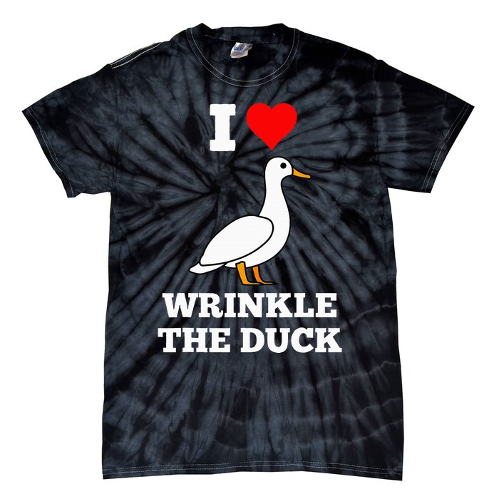 Funny Cute I Love Heart Wrinkle The Duck Tie-Dye T-Shirt