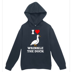 Funny Cute I Love Heart Wrinkle The Duck Urban Pullover Hoodie