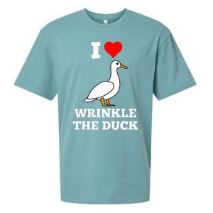 Funny Cute I Love Heart Wrinkle The Duck Sueded Cloud Jersey T-Shirt