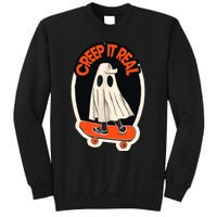 Funny Creep It Real Skateboarding Ghost Halloween Boo Spooky Sweatshirt