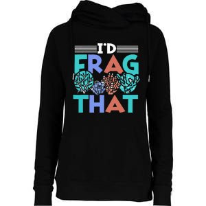 Fish Corals I'd Frag That Reef Funny  Womens Funnel Neck Pullover Hood