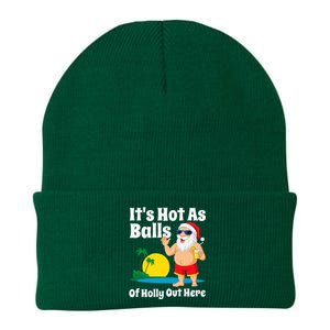 Funny Christmas In July Hot As Balls Santa Summer Party Gift Knit Cap Winter Beanie