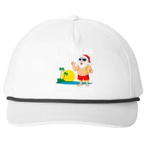 Funny Christmas In July Hot As Balls Santa Summer Party Gift Snapback Five-Panel Rope Hat