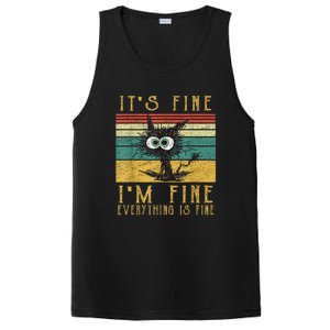 Funny Cat Its Fine Im Fine Everything Is Fine Cat PosiCharge Competitor Tank