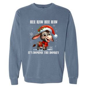 Funny Christmas Italian Christmas Donkey Dominic The Donkey Garment-Dyed Sweatshirt