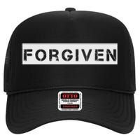 Forgiven Christian Inspirational Design For Men Women High Crown Mesh Back Trucker Hat