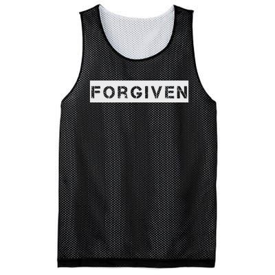 Forgiven Christian Inspirational Design For Men Women Mesh Reversible Basketball Jersey Tank