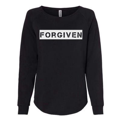 Forgiven Christian Inspirational Design For Men Women Womens California Wash Sweatshirt