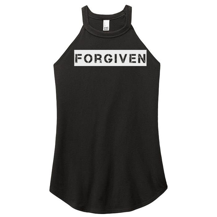 Forgiven Christian Inspirational Design For Men Women Women’s Perfect Tri Rocker Tank