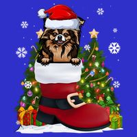 Funny Chihuahua In The Shoe Santa Hat Ugly Christmas Sweater Cool Gift 16 in Basic Backpack