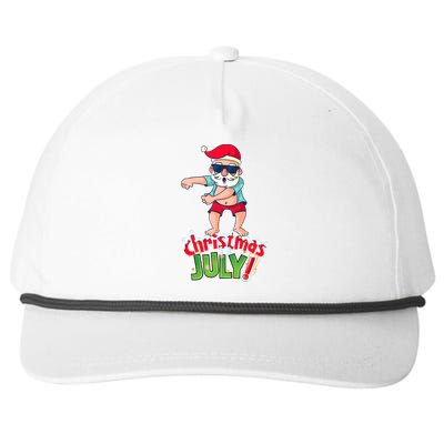 Funny Christmas In July Summer Dabbing Santa Xmas Snapback Five-Panel Rope Hat