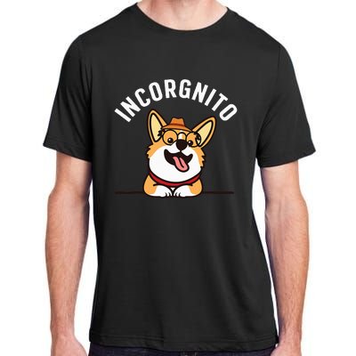 Funny Corgi Incorgnito Art For Corgi Dog Lovers Adult ChromaSoft Performance T-Shirt