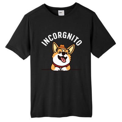 Funny Corgi Incorgnito Art For Corgi Dog Lovers Tall Fusion ChromaSoft Performance T-Shirt