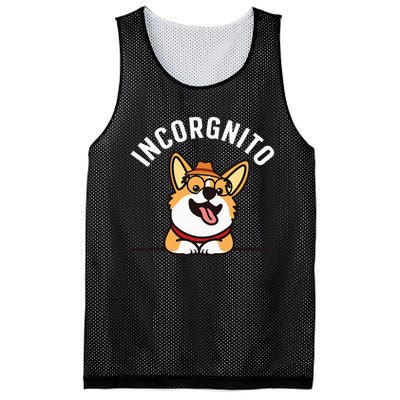 Funny Corgi Incorgnito Art For Corgi Dog Lovers Mesh Reversible Basketball Jersey Tank