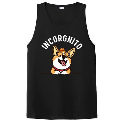 Funny Corgi Incorgnito Art For Corgi Dog Lovers PosiCharge Competitor Tank