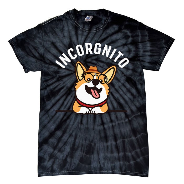 Funny Corgi Incorgnito Art For Corgi Dog Lovers Tie-Dye T-Shirt