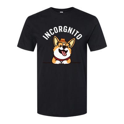 Funny Corgi Incorgnito Art For Corgi Dog Lovers Softstyle CVC T-Shirt