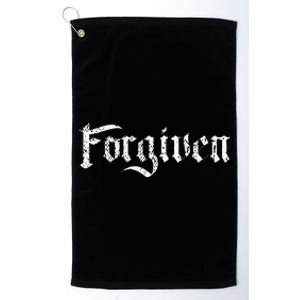 Forgiven Christian Inspirational Design Platinum Collection Golf Towel