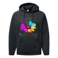 Fight Cancer In All Color Spread The Hope Find A Cure P.Ink Gift Performance Fleece Hoodie