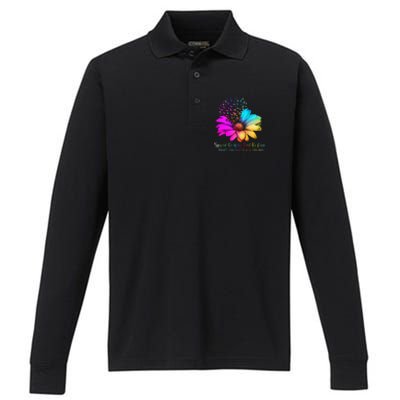 Fight Cancer In All Color Spread The Hope Find A Cure P.Ink Gift Performance Long Sleeve Polo