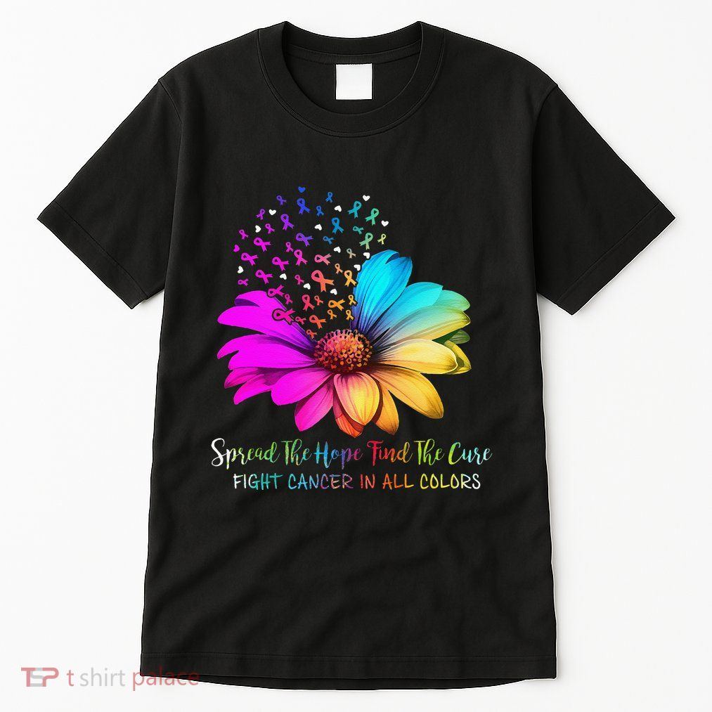 Fight Cancer In All Color Spread The Hope Find A Cure P.Ink Gift Tall T-Shirt