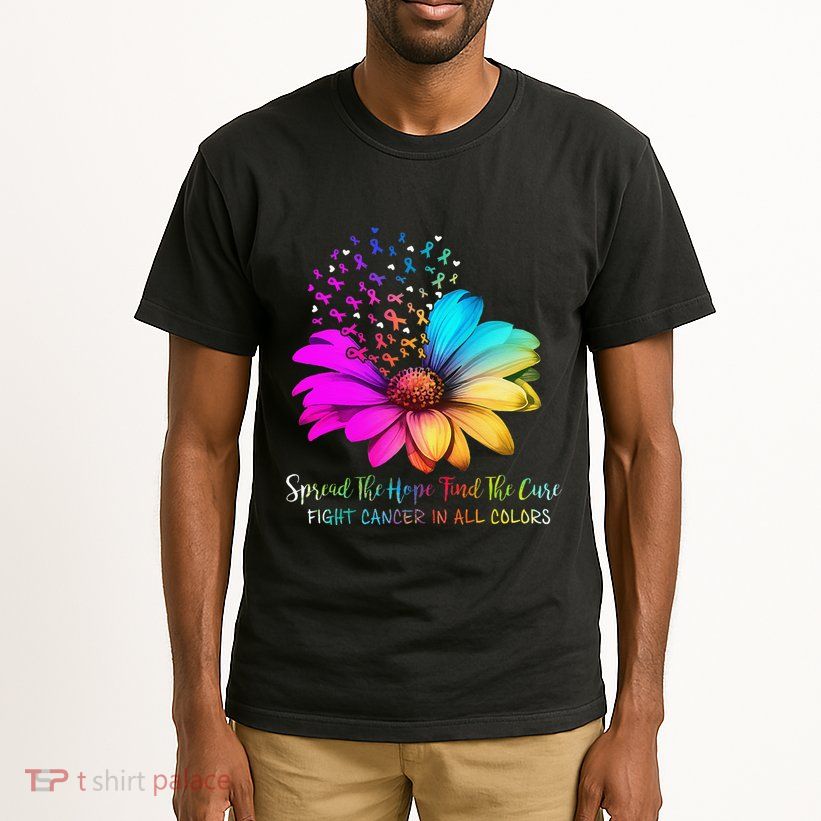 Fight Cancer In All Color Spread The Hope Find A Cure P.Ink Gift Tall T-Shirt