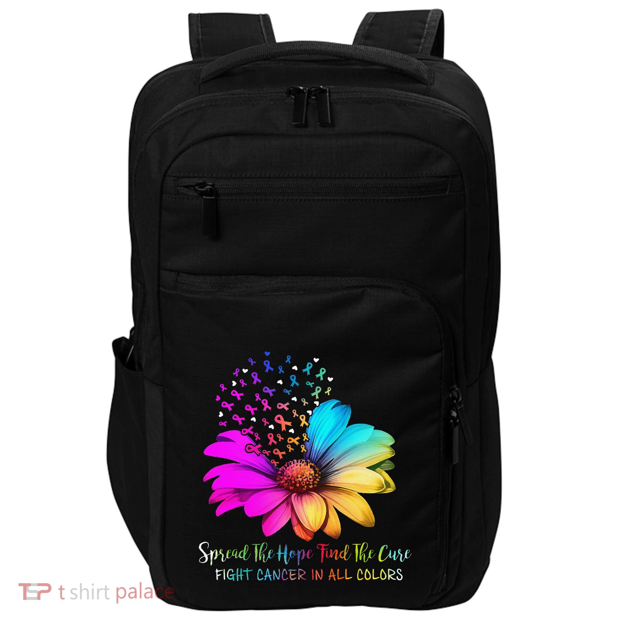Fight Cancer In All Color Spread The Hope Find A Cure P.Ink Gift Impact Tech Backpack
