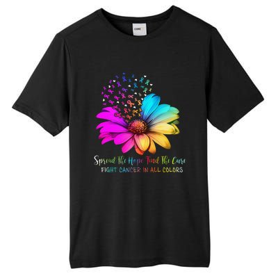 Fight Cancer In All Color Spread The Hope Find A Cure P.Ink Gift Tall Fusion ChromaSoft Performance T-Shirt