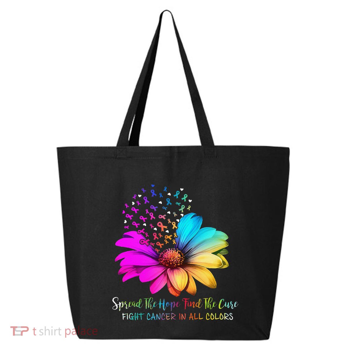 Fight Cancer In All Color Spread The Hope Find A Cure P.Ink Gift 25L Jumbo Tote
