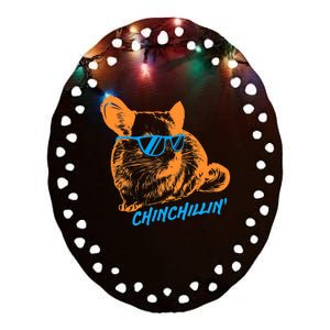 Funny Chinchillin I Chinchilla Owners Ceramic Oval Ornament