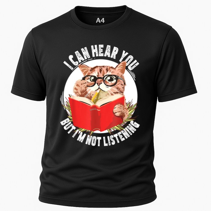 Funny Cat I Can Hear You But Im Listening Performance Shirt