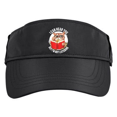 Funny Cat I Can Hear You But Im Listening Adult Drive Performance Visor