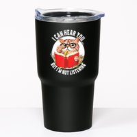 Funny Cat I Can Hear You But Im Listening Tumbler