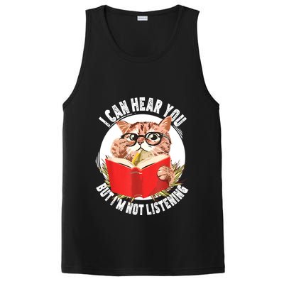 Funny Cat I Can Hear You But Im Listening PosiCharge Competitor Tank
