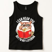 Funny Cat I Can Hear You But Im Listening Tank Top