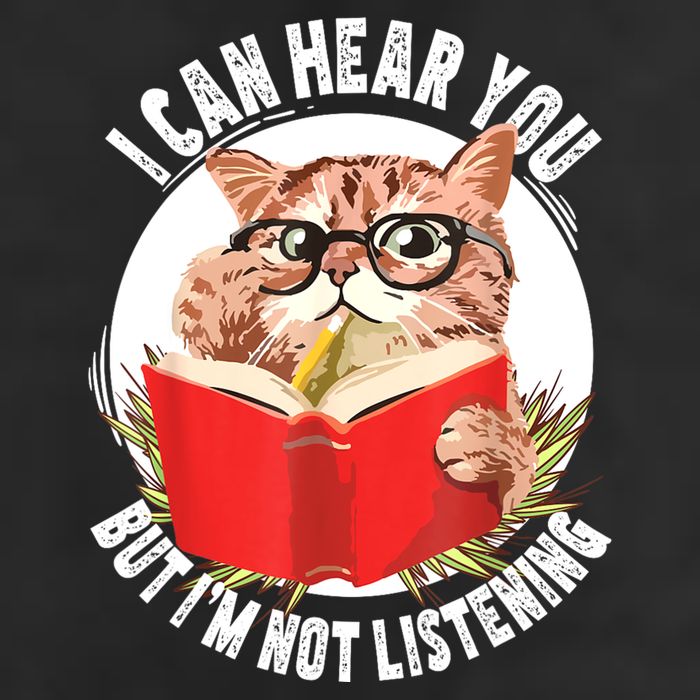 Funny Cat I Can Hear You But Im Listening Golf Towel