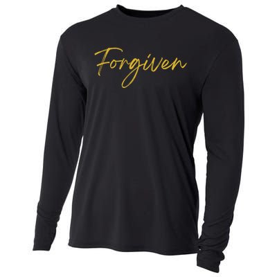 Forgiven Christian Inspirational Design Cooling Performance Long Sleeve Crew