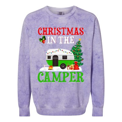 Funny Christmas In The Campers Camping Rv Christmas Gift Colorblast Crewneck Sweatshirt