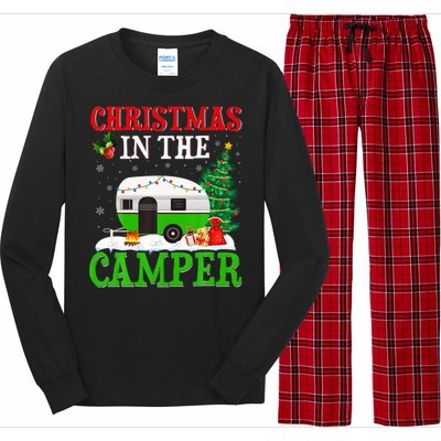 Funny Christmas In The Campers Camping Rv Christmas Gift Long Sleeve Pajama Set