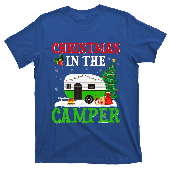 Funny Christmas In The Campers Camping Rv Christmas Gift T-Shirt