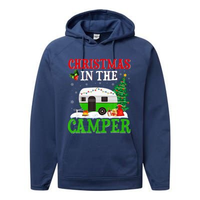 Funny Christmas In The Campers Camping Rv Christmas Gift Performance Fleece Hoodie